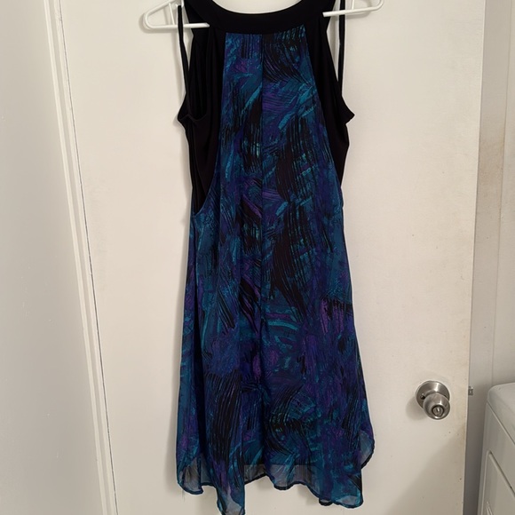 Jessica Black/Blue/Purple/Green Sleeveless Asymmetrical Dress - Picture 6 of 6